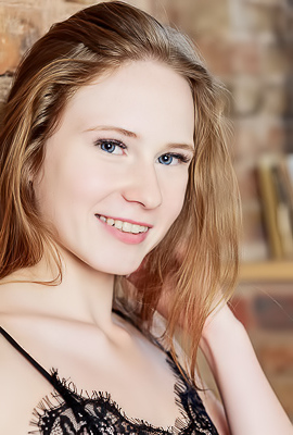 Zuzanna Freckle-faced Sweetie Is Reading On Her Bed