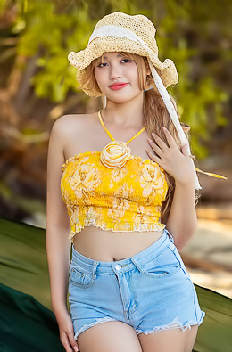 Danny Her Soft Breasts Jiggling In Her Snug Crop Top As Light And Shadow Play