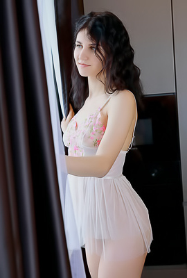 Anastasia Barbi Sweetly Sexy In High Heels And A Sheer Babydoll