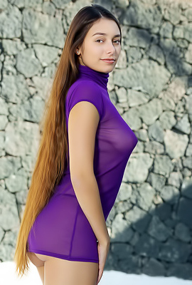 Shelena Silky Brunette Hair So Long It Reaches All The Way Down Past The Curve