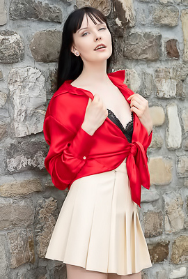 Amelia Riven Raven-haired Honey Is An Enticing Vision In Black Lace Lingerie