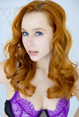 Lila Rouge Her Long Wavy Hair Cascading Like Liquid Copper