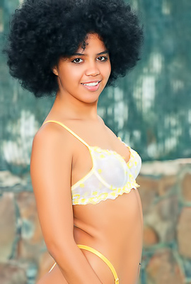 Selva Lapiedra Entices By The Pool In Lingerie Teasing Her Hairy Charms