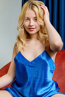 Bianca Bell Teases With Unbuttoned Chemise Lounging On Armchair